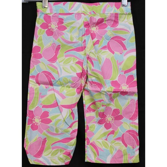 2008 Gymboree Palm Springs sz 5 Flower Print Capri Pants Florida Vacation Beach - Picture 3 of 5